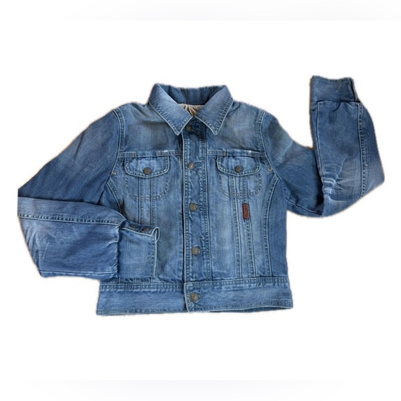 7 For All Mankind Jackets & Blazers - 7 For All Mankind Women’s Small Blue Denim Jean Jacket Medium Wash Lined Trucker